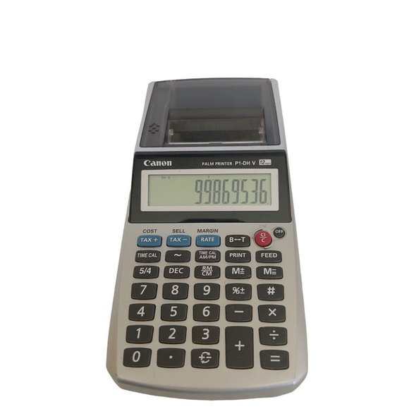 Canon Palm Printer P1-DHV Tax & Business Calculator Battery Run No Paper‎ Works - Picture 1 of 9
